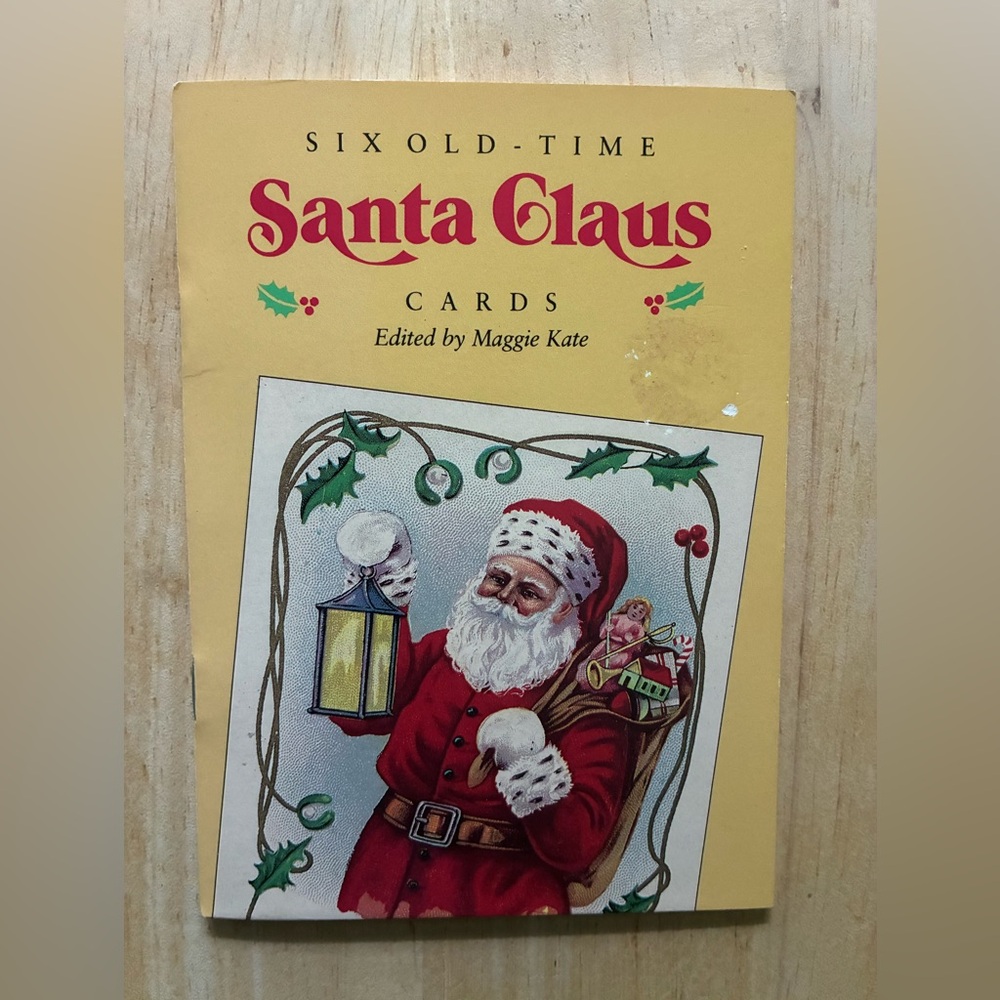 Six Old Time Santa Claus Postcards New Unused Holiday Fun 1993